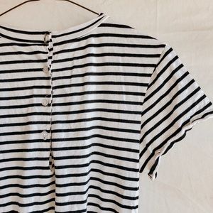 striped play suit/ romper